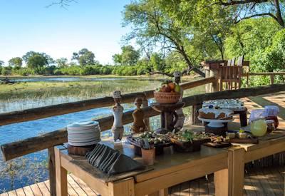Lunch served over the Savuti Channel