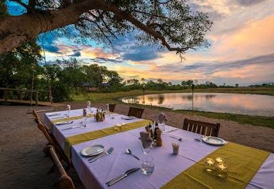 Dinner in the Okavango Delta