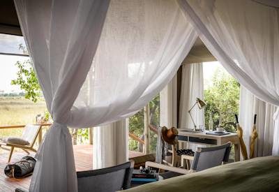 Tented safari suites and views