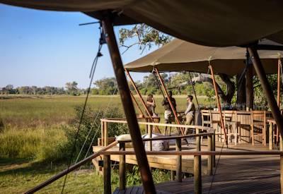 Tented central guest area with classic and understated elegance