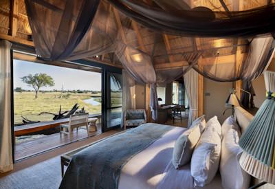 Views from camp offer a lush green landscape