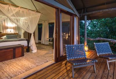 Private viewing decks in the Okavango Delta