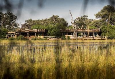 Plains Camp over the Okavango waters