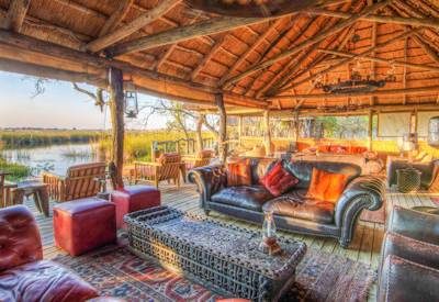 Thatched lounge area