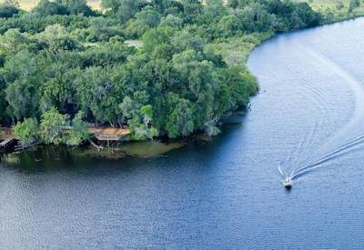 Island in the Okavango Delta