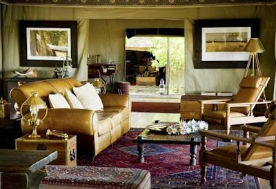 Lounge area at camp