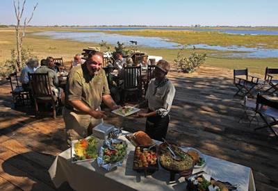 Lunch served on the Zarafa deck