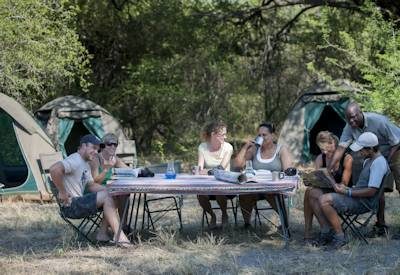 Wild camping safari in Botswana