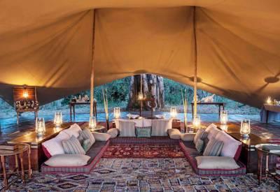 Large tented safari lounge