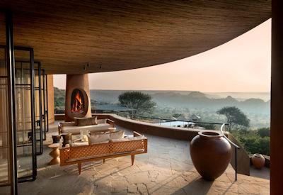 Views out over the private conservancy and beyond