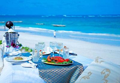 Private lunches on Diani Beach
