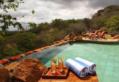 Stunning rim flow swimming pool