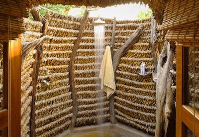 Romantic outdoor shower options