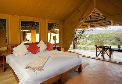 Perfectly sized tented bedrooms