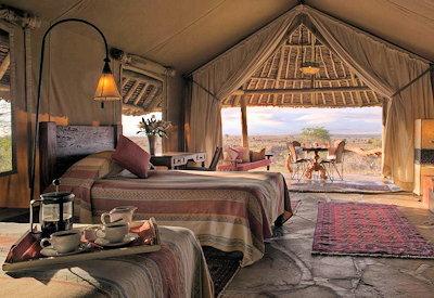 Thatched tented safari suites