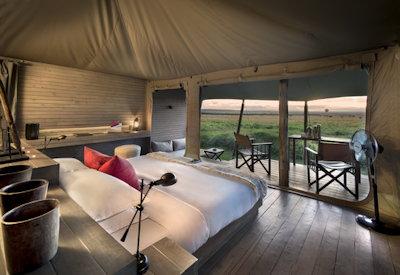 Bedrooms that look out over the Mara plains
