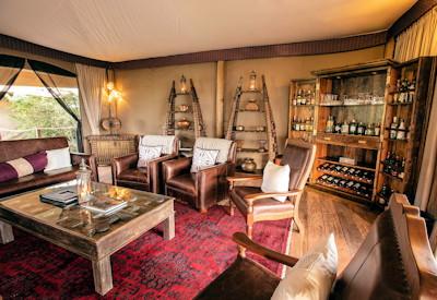 Central guest tented lounge area