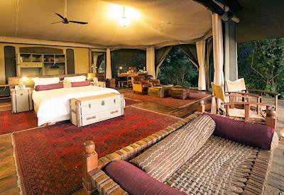 Luxury tented suites at camp