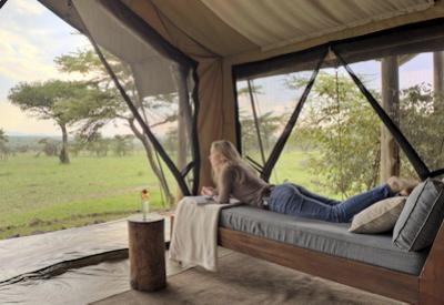 Day loungers in each suite