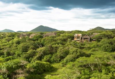 Luxury lodge in the Chyulu Hills