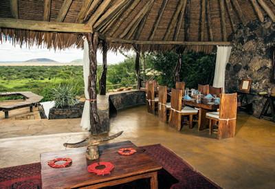 Central guest area with Amboseli views