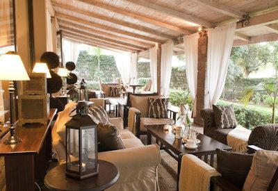 Outdoor lounge area