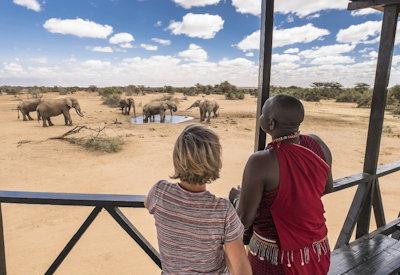 Views of the waterhole from camp