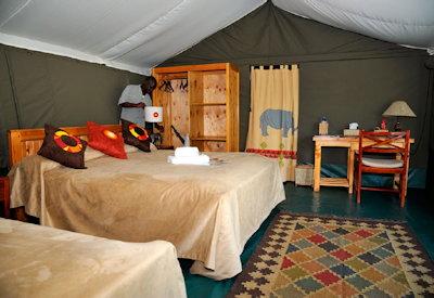 tented suites are of a spacious nature