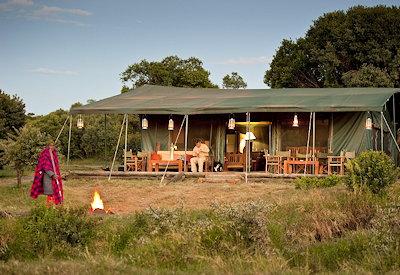 Main tented mess tent with lounge