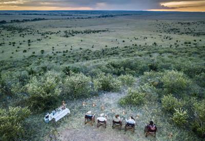 Sundowners over the Masai Mara