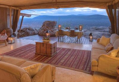 Dining options in ones safari suite