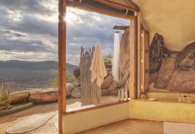 An outdoor shower like no other