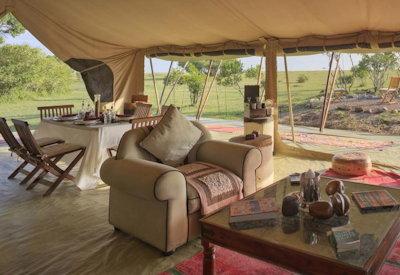 Main mess tent lounge area