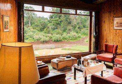 Lounge area with views of water hole