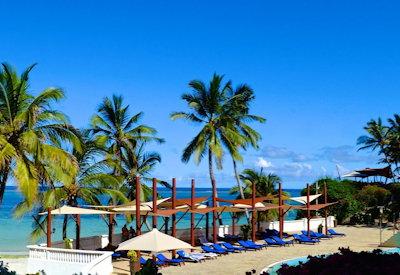 Views out over Nyali Beach