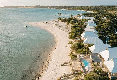 Beach villas on the famed Benguerra Island