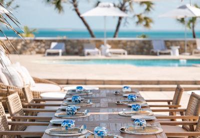 Magnificent white sand beach, villas blend modern styling