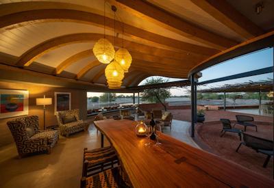 Dining and bar area at Ongava Anderssons
