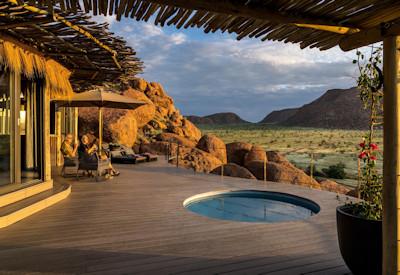 Small swimming pool at this Damaraland camp