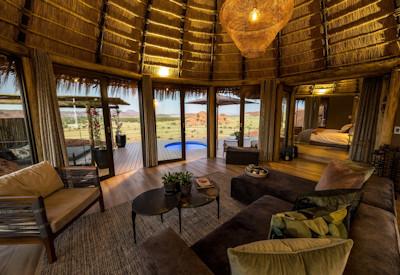 The lounge and outdoor deck is the perfect sundowner spot