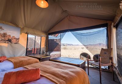 Sossus under canvas in the great Namib sand sea