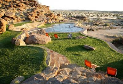 Swimming pool and desert vistas