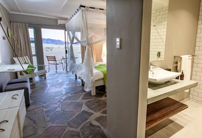 Air conditioned rooms and spacious bathroom