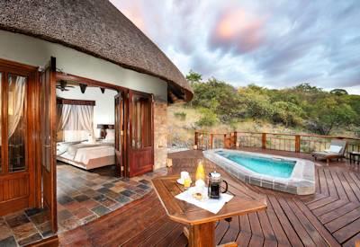 Private family rooms plunge pool