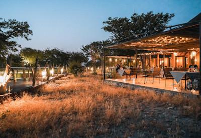 This amazing Etosha Safari Lodge lit at night