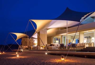 Hoanib Camp at night