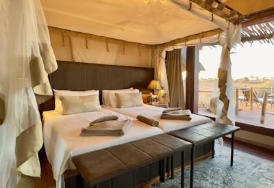 The safari lodge features a superior villa