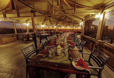 Main tented dining area for those namib breakfats, lunches and dinners