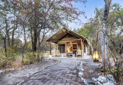 En-suite tents close to Etosha's Von Lindequist Gate