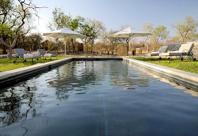 Swimming pool in front of the main lodge area